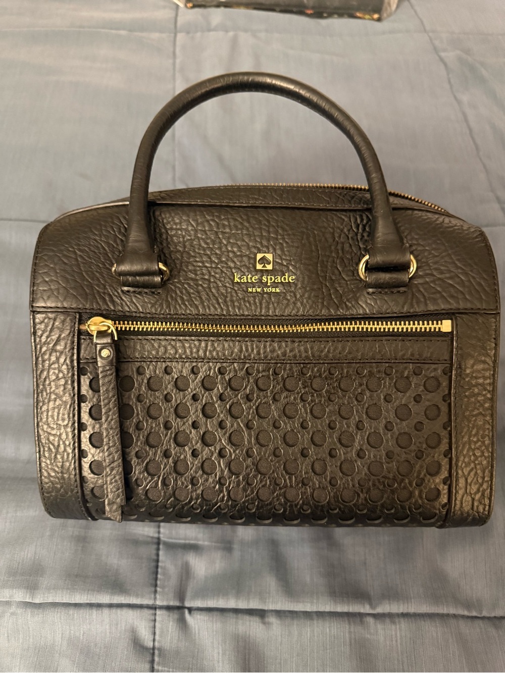 Kate Spade New York Black Leather Handbag w Crossbody